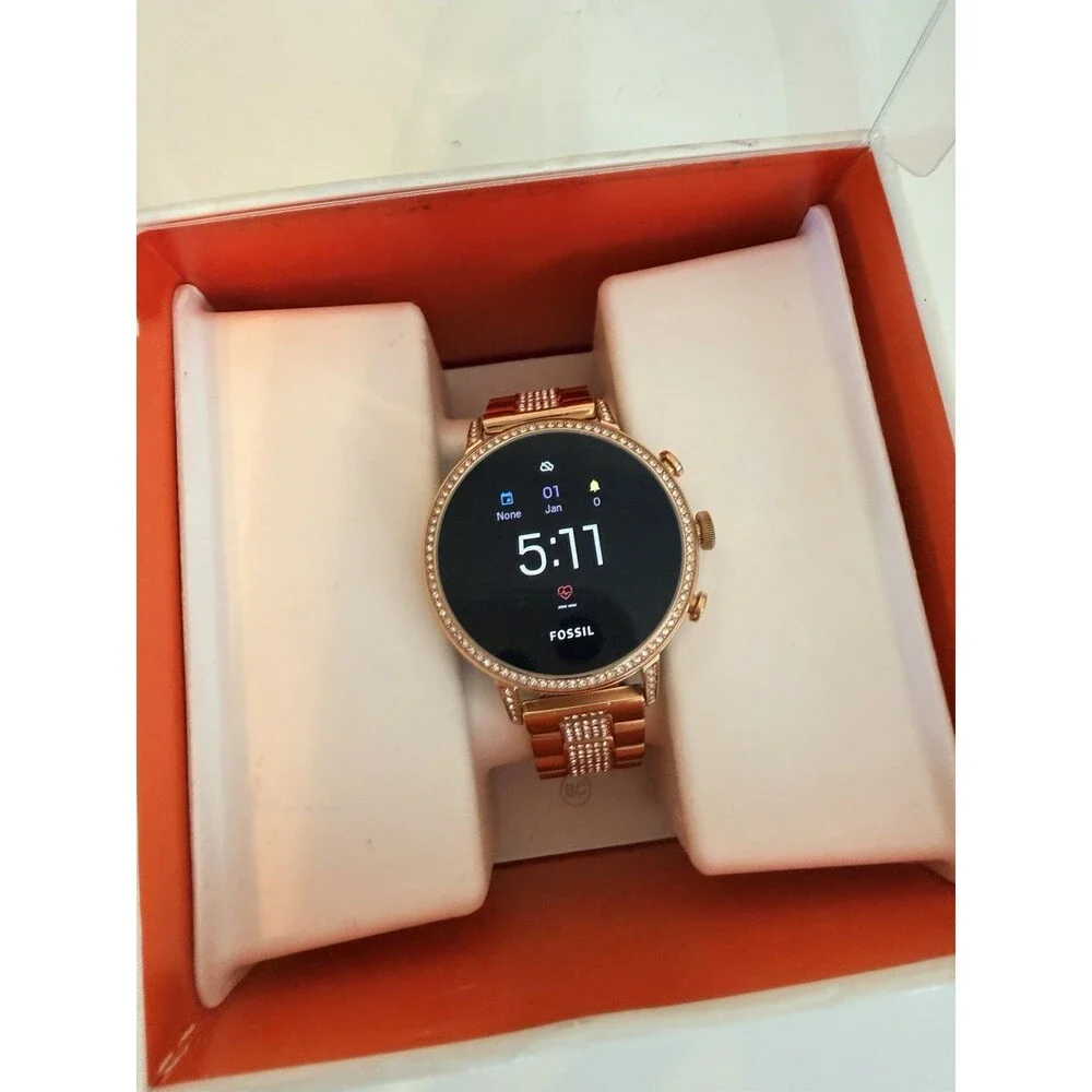 Fossil Gen 4 Smartwatch Venture HR 40mm - Rose Gold-Tone Stainless Steel FTW6011
